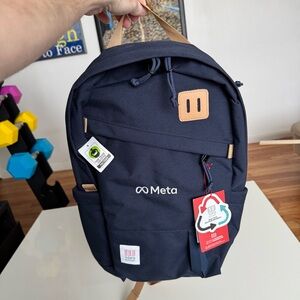 NEW Topo Designs Backpack Daypack Classic 22L Navy Blue Meta Logo Travel Bag